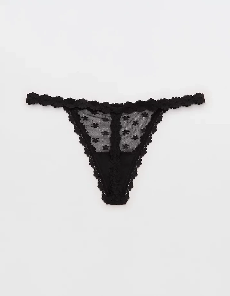 Show Off Daisy Mesh String Thong Underwear
