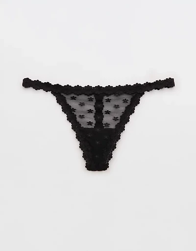 Show Off Daisy Mesh String Thong Underwear