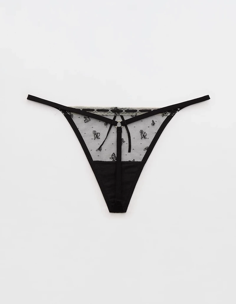 Show Off Vintage Femme Embroidery Thong Underwear