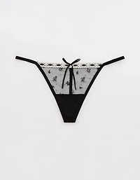 Show Off Vintage Femme Embroidery Thong Underwear