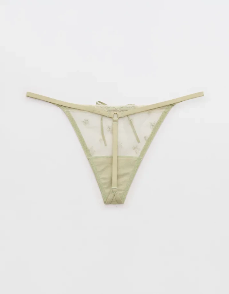 Show Off Vintage Femme Embroidery Thong Underwear