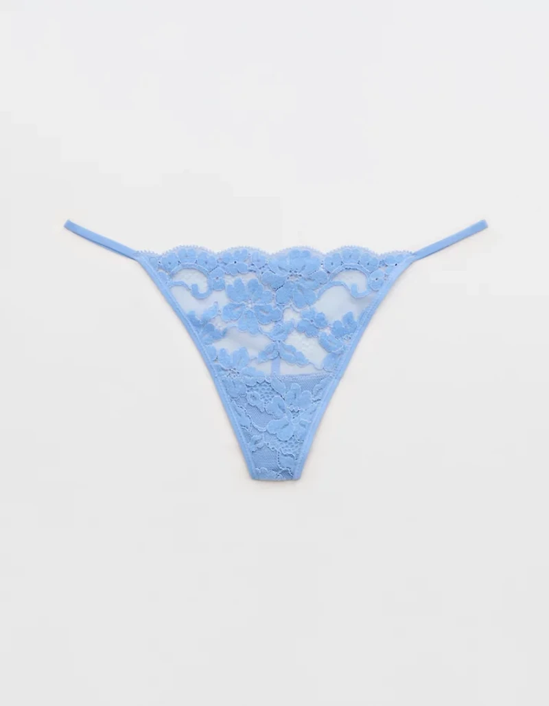 Show Off Chenille Lace String Thong Underwear
