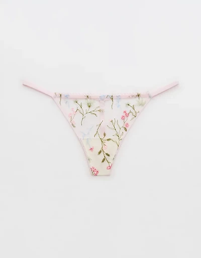 Show Off Embroidery Thong Underwear