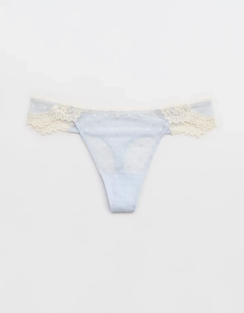 Show Off Sheer Happiness Lace Thong Underwear