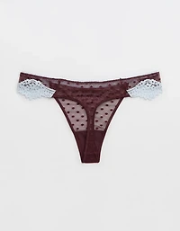 Show Off Sheer Happiness Lace Thong Underwear