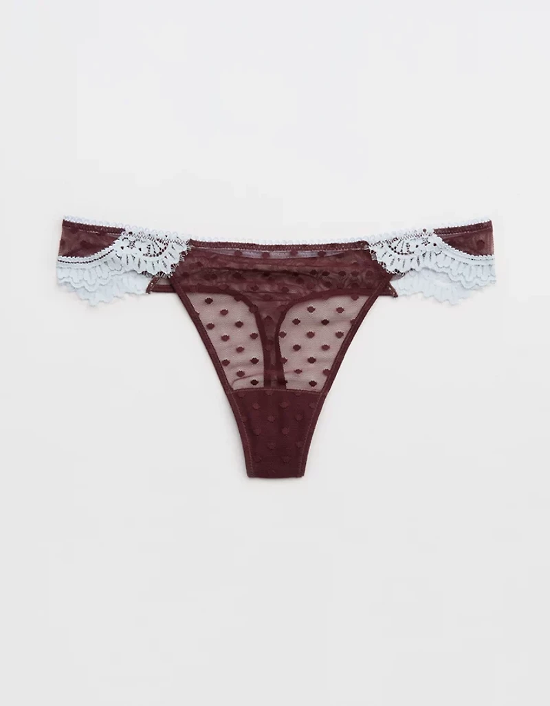 Show Off Sheer Happiness Lace Thong Underwear