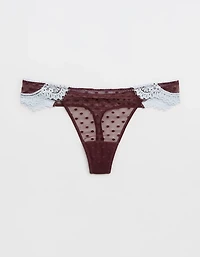 Show Off Sheer Happiness Lace Thong Underwear
