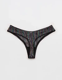 Show Off Pride Lurex Mesh Thong Underwear