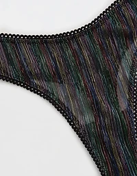 Show Off Pride Lurex Mesh Thong Underwear