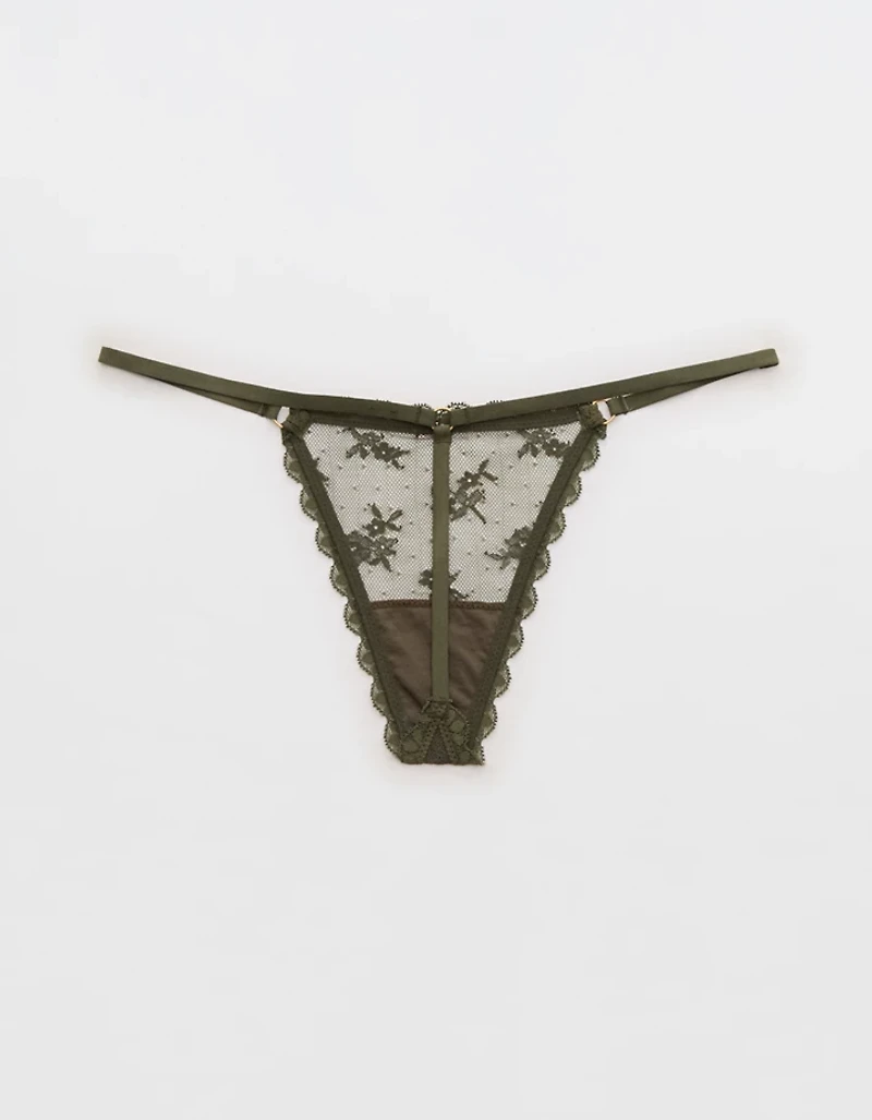 Show Off Midnight Romance Lace String Thong Underwear