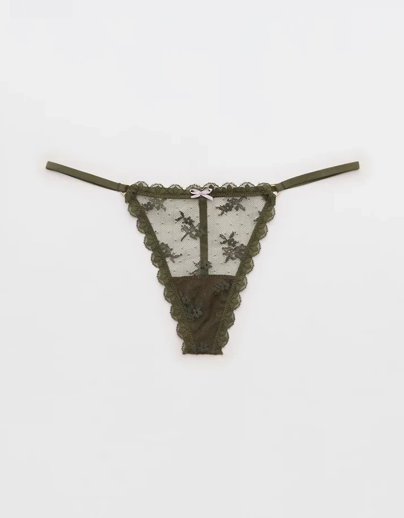 Show Off Midnight Romance Lace String Thong Underwear