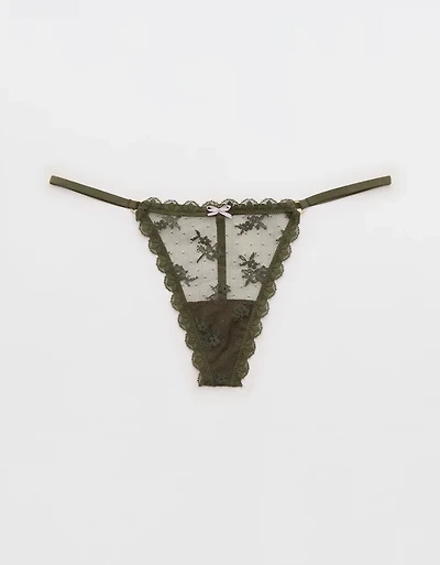 Show Off Midnight Romance Lace String Thong Underwear