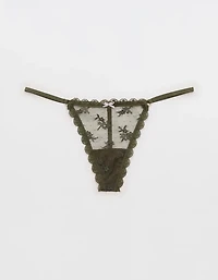 Show Off Midnight Romance Lace String Thong Underwear