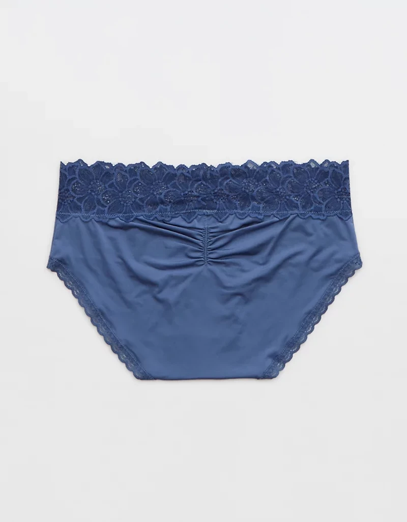 Aerie Snow Angel Lace Shine Boybrief Underwear