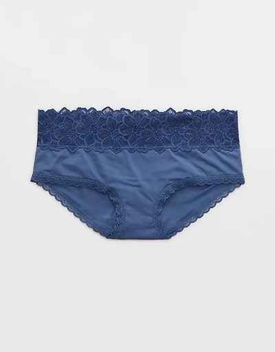 Aerie Snow Angel Lace Shine Boybrief Underwear