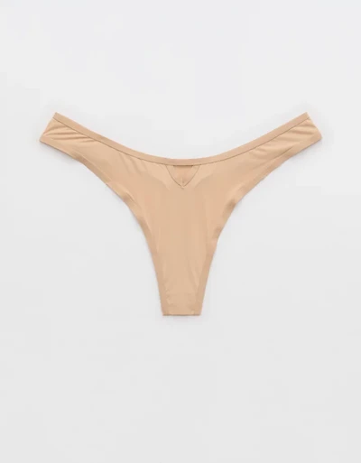 SMOOTHEZ Microfiber Cut Out Thong Underwear
