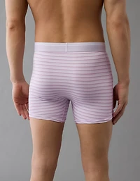 Caleçon boxeur ajusté ultradoux de 4,5 po à rayures pour hommes AEO