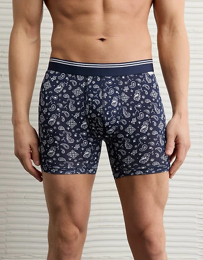 Caleçon boxeur ajusté ultradoux de 4,5 po motif cachemire pour hommes AEO