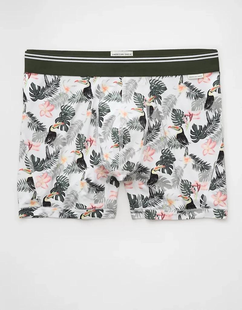 Caleçon boxeur ajusté ultradoux de 4,5 po toucan tropical pour hommes AEO