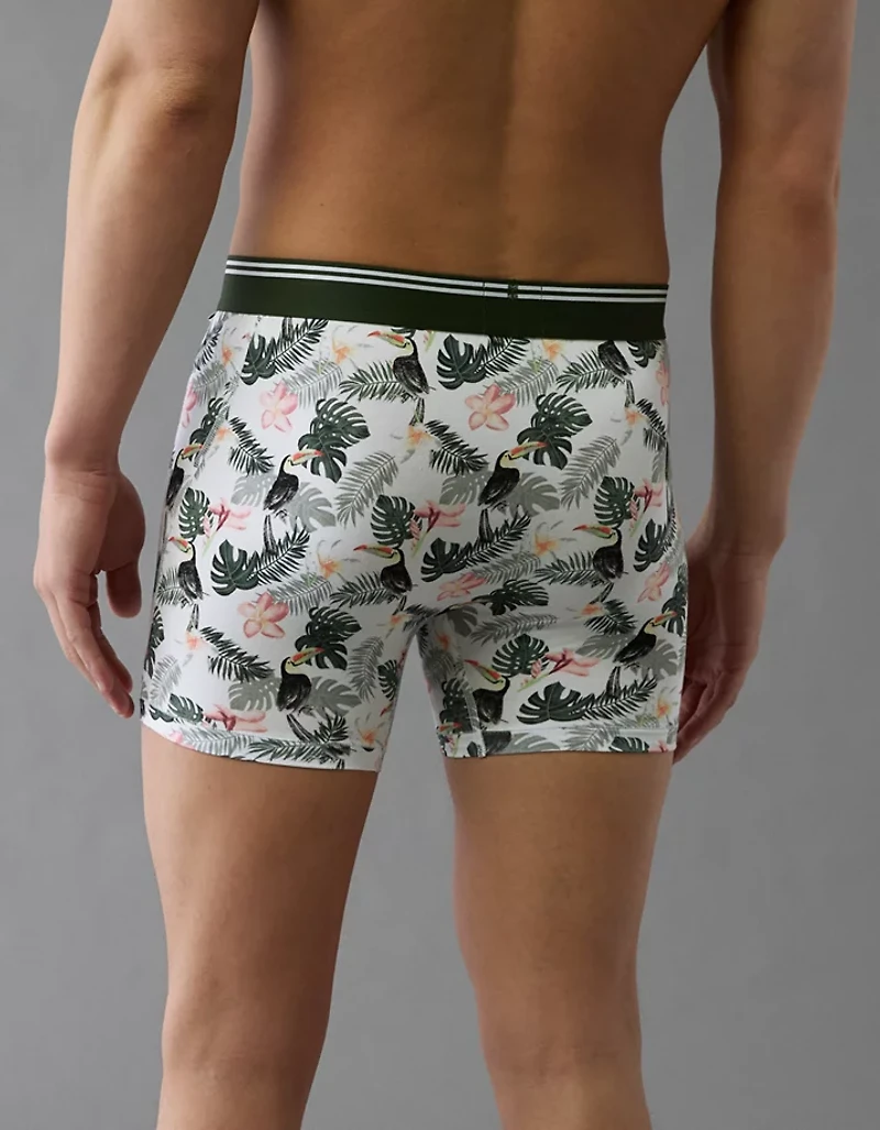 Caleçon boxeur ajusté ultradoux de 4,5 po toucan tropical pour hommes AEO
