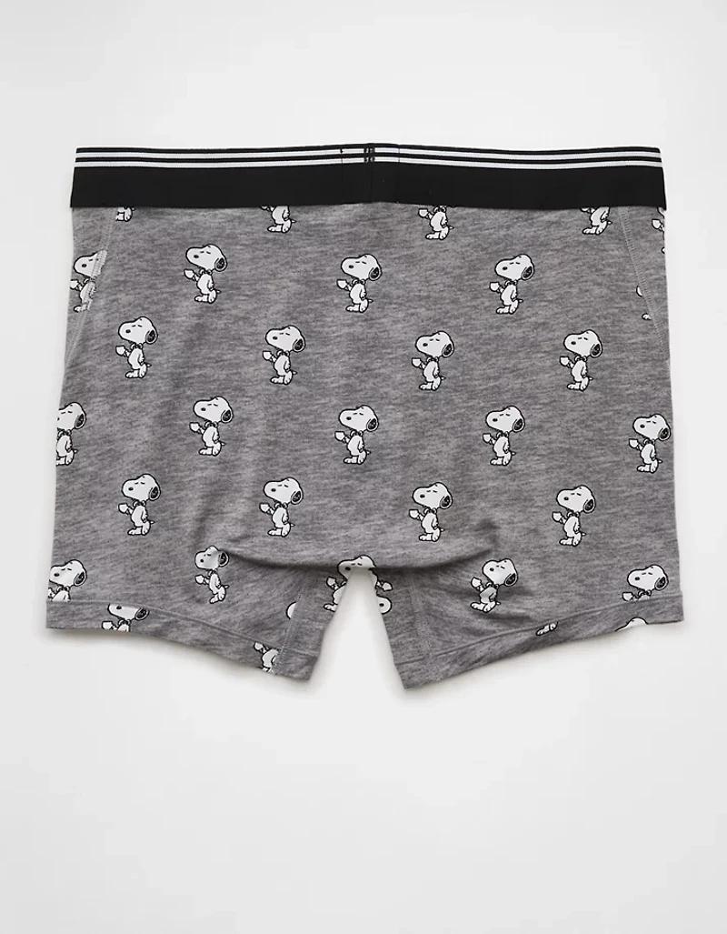 AEO Men's Snoopy Coffee 4.5" Ultra Soft Boxer Brief