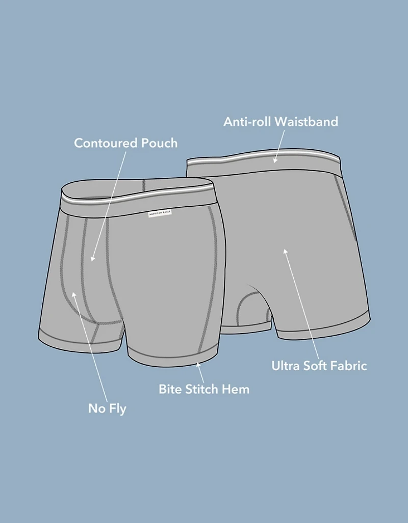 AEO Men's Snoopy Coffee 4.5" Ultra Soft Boxer Brief