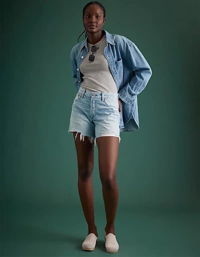 Short classique long en denim haut de gamme AE77