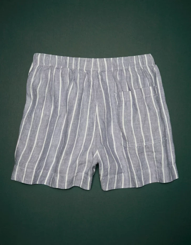 Short à ceinture élastique en lin haut de gamme AE77