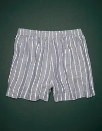 Short à ceinture élastique en lin haut de gamme AE77