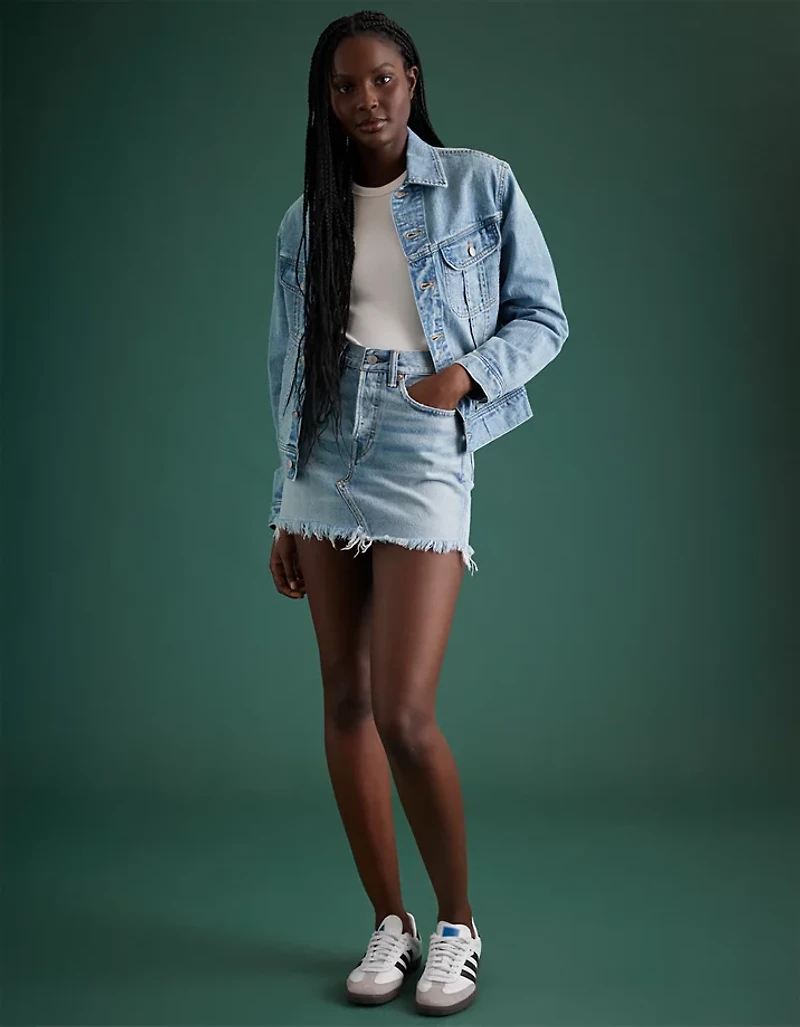 Minijupe en denim haut de gamme AE77