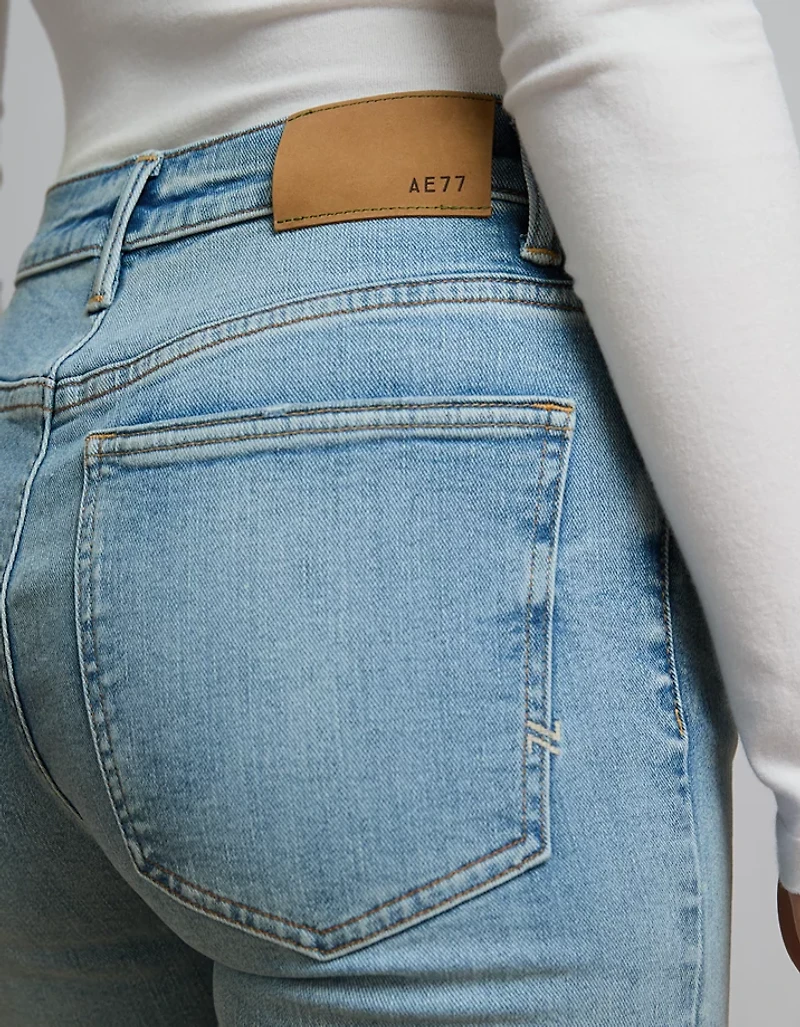 Jean à jambe évasée taille haute haut de gamme AE77