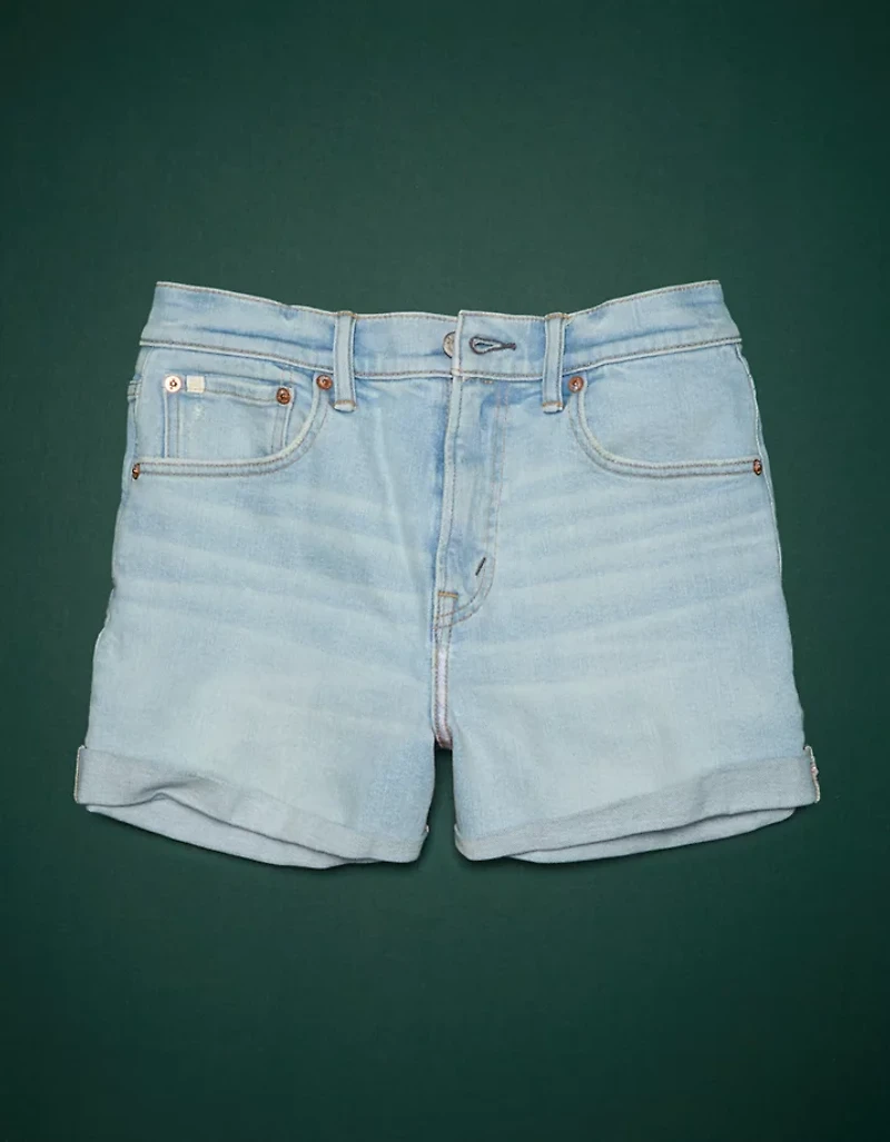 Short découpé en denim à taille haute haut de gamme AE77