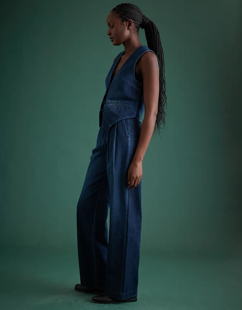 Pantalon plissé en denim haut de gamme AE77
