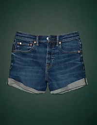 AE77 Premium High-Waisted Cut-Off Denim Short