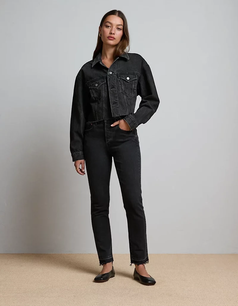 Jean court droit haut de gamme AE77