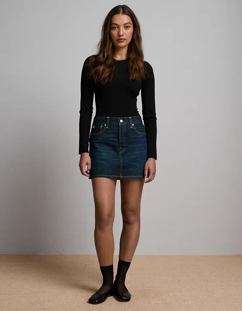 Minijupe en denim haut de gamme AE77