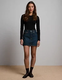 Minijupe en denim haut de gamme AE77