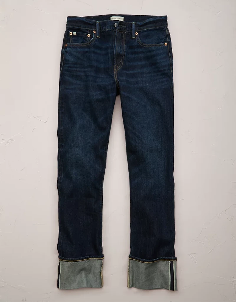 Jean droit rétro haut de gamme AE77