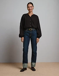 Jean droit rétro haut de gamme AE77