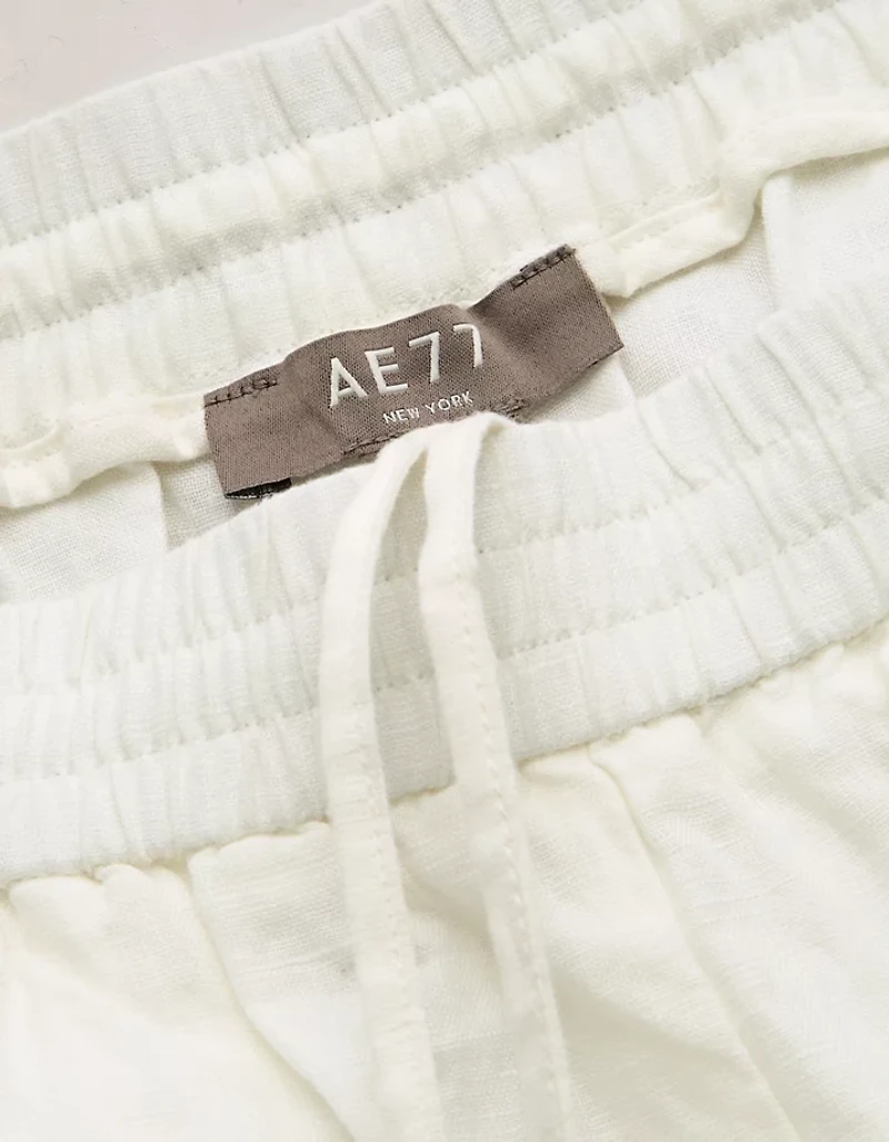 Pantalon à ceinture élastique en lin haut de gamme AE77