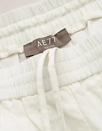 Pantalon à ceinture élastique en lin haut de gamme AE77