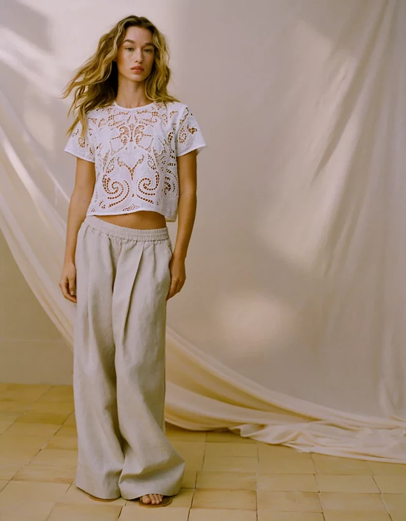 AE77 Premium Pull-On Linen Pant
