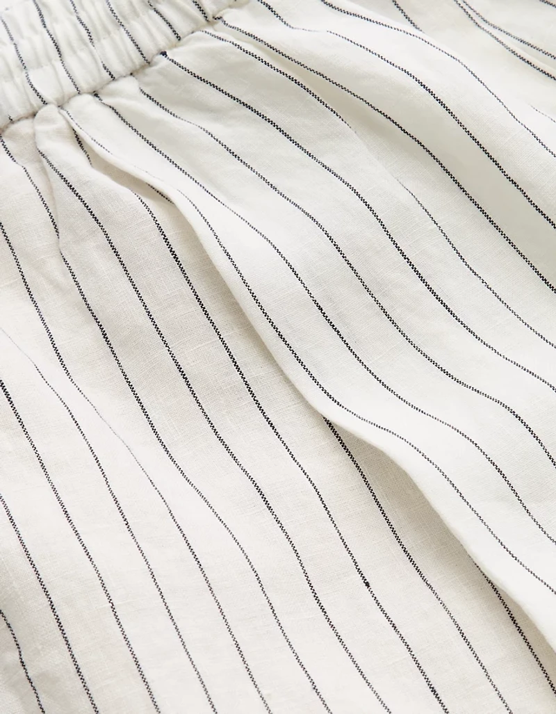 Pantalon à ceinture élastique en lin haut de gamme AE77