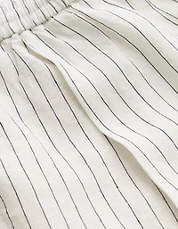 Pantalon à ceinture élastique en lin haut de gamme AE77