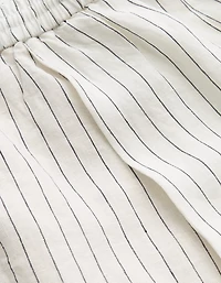 Pantalon à ceinture élastique en lin haut de gamme AE77