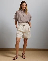 Short de style pantalon en lin haut gamme AE77