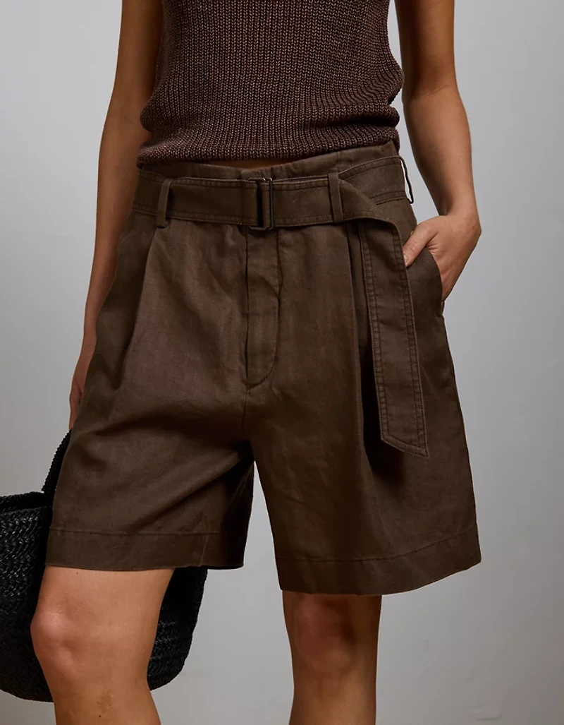AE77 Premium Linen Trouser Short