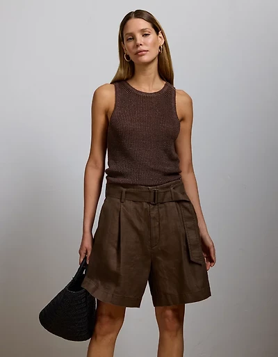 AE77 Premium Linen Trouser Short