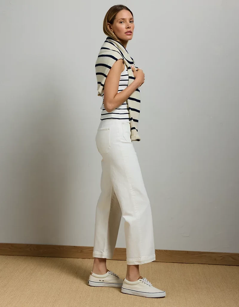 AE77 Premium Bootcut Crop Jean