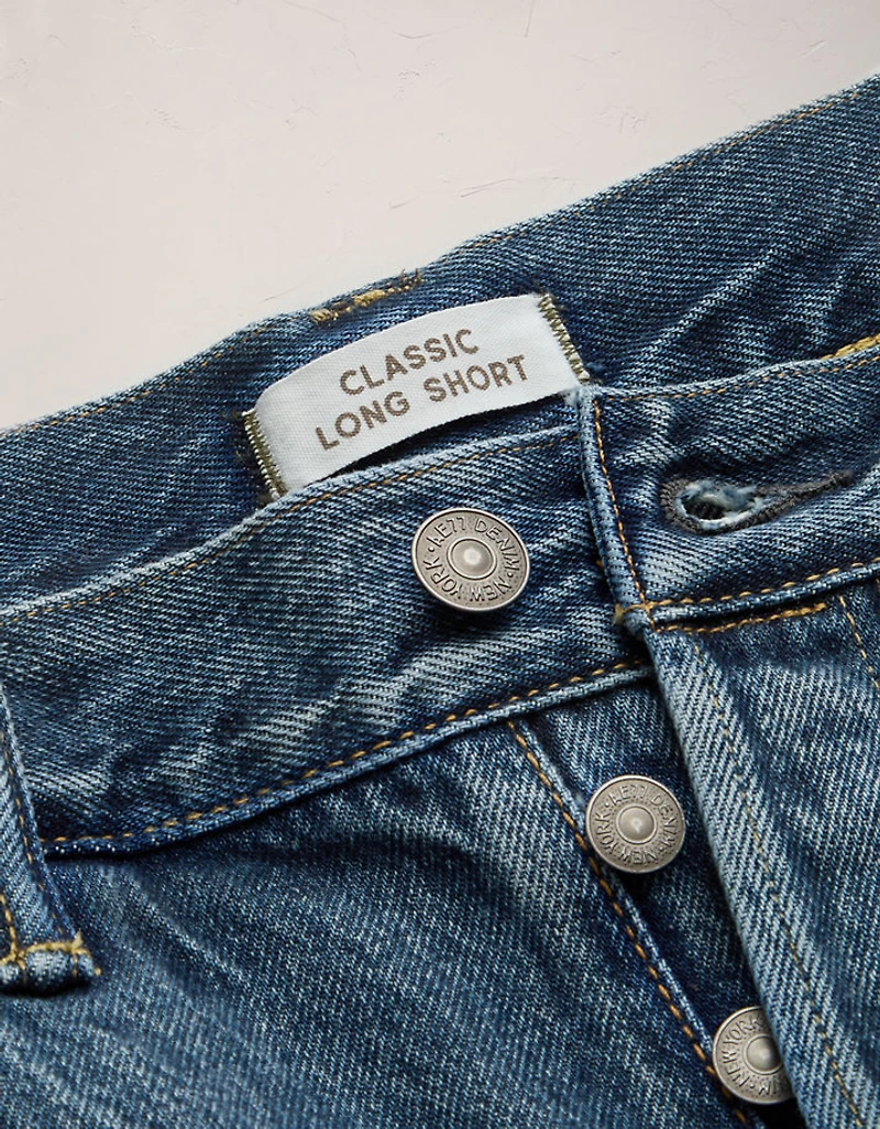 AE77 Premium Classic Long Denim Short